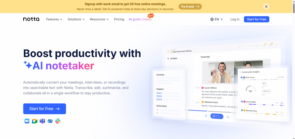 Notta AI Notetaker Review